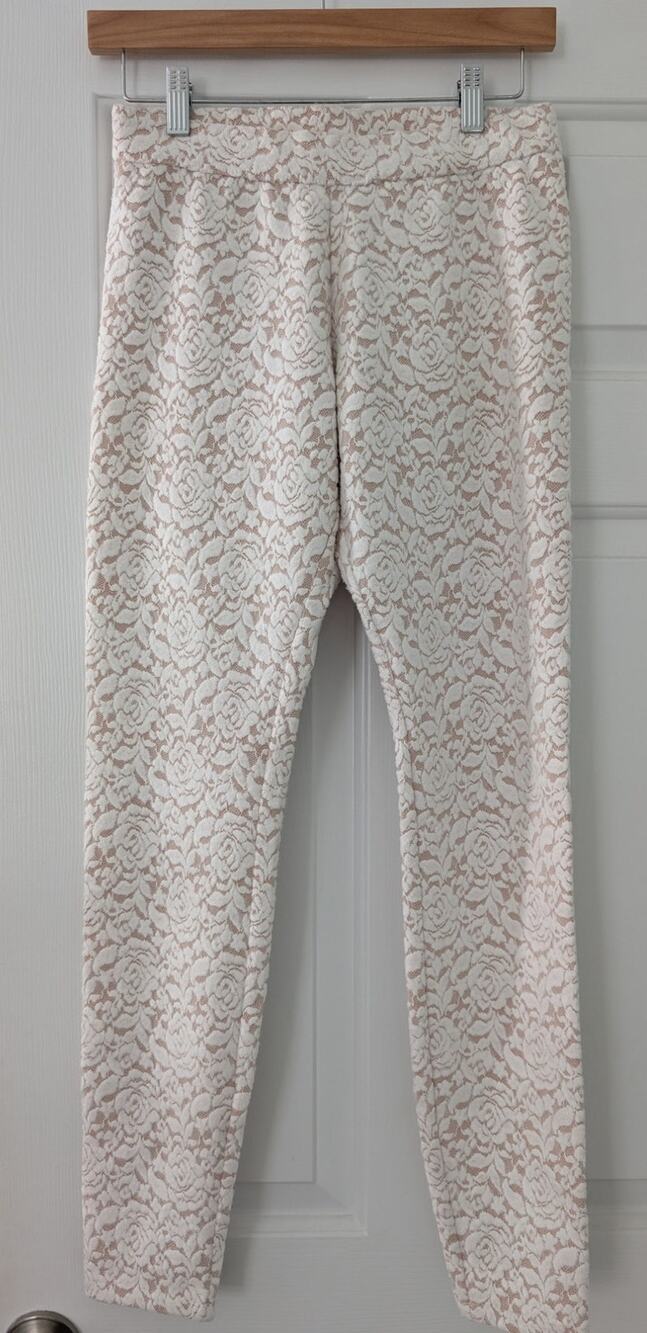 Hue Brushed Lace Overlay Leggings NEW!